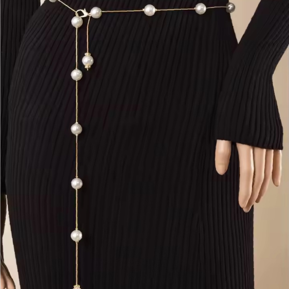 Pearl Decor Chain Belt